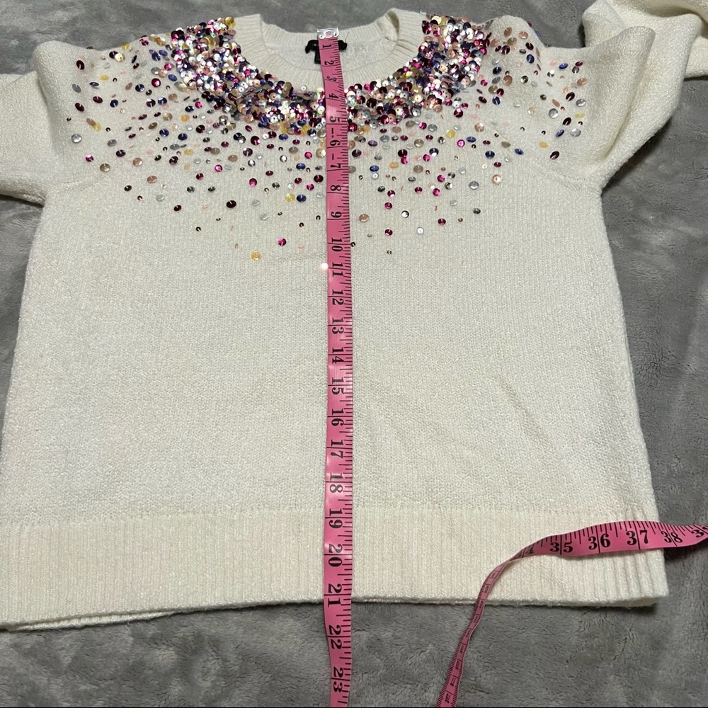 Halogen Multicolor Sequin Crew Neck Sweater - image 6